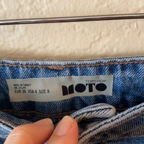 Topshop Moto raw hem mini denim skirt - Picture 9 of 13